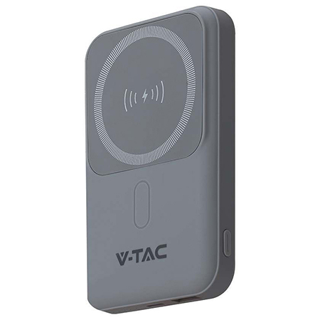 POWER BANK 10000MAH CU INEL MAGNETIC INCARCARE WIRELESS - GRI [1]