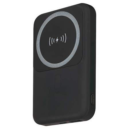 POWER BANK 10000MAH CU INEL MAGNETIC INCARCARE WIRELESS - NEGRU [1]