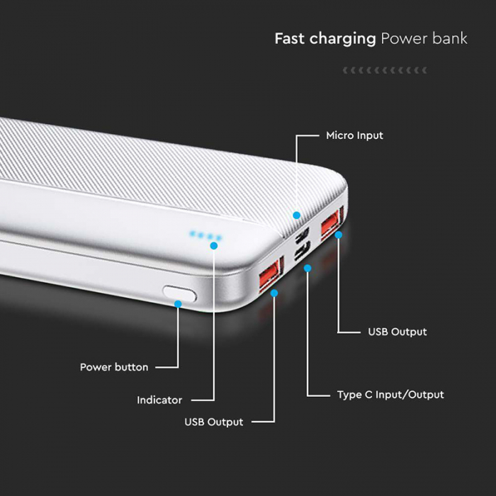 POWER BANK 10000MAH FAST CHARGE - ALB [4]