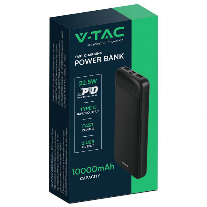 POWER BANK 10000MAH FAST CHARGE - NEGRU [3]