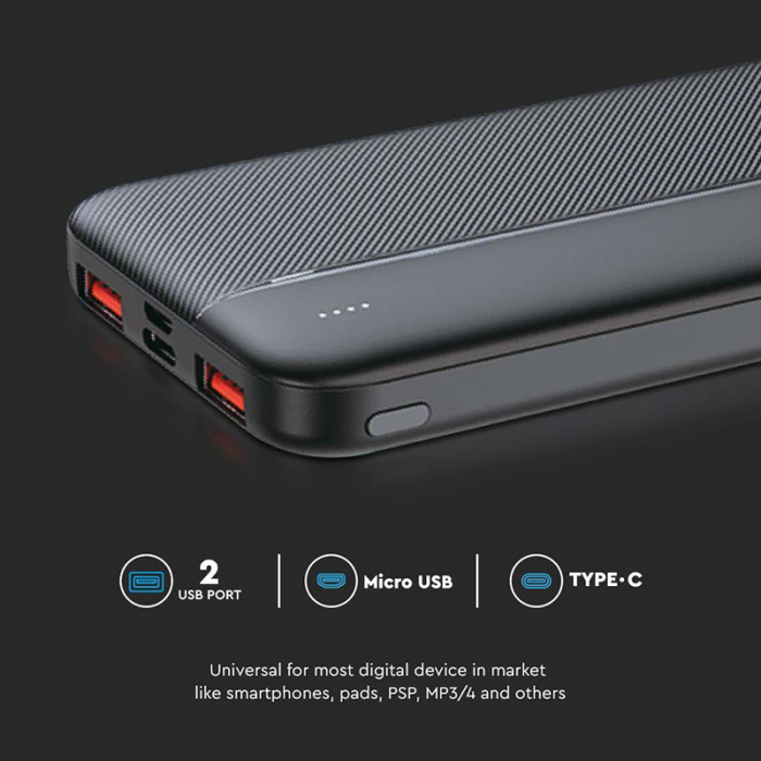 POWER BANK 10000MAH FAST CHARGE - NEGRU [6]