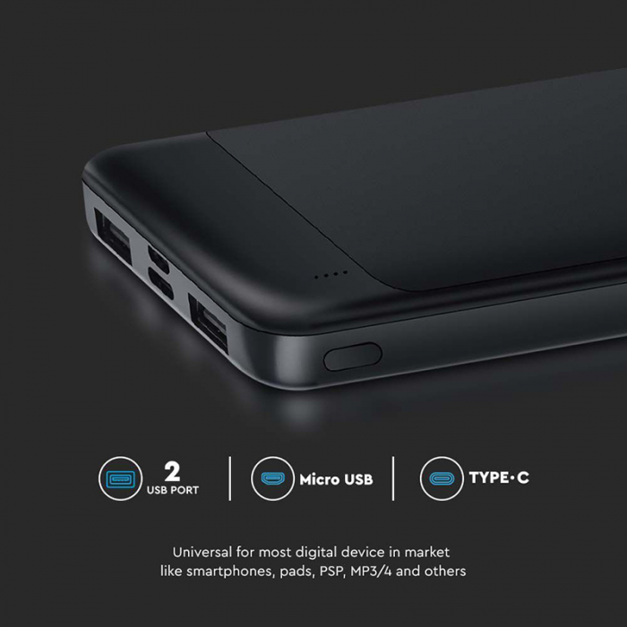 POWER BANK 10000MAH FAST CHARGE - NEGRU [6]