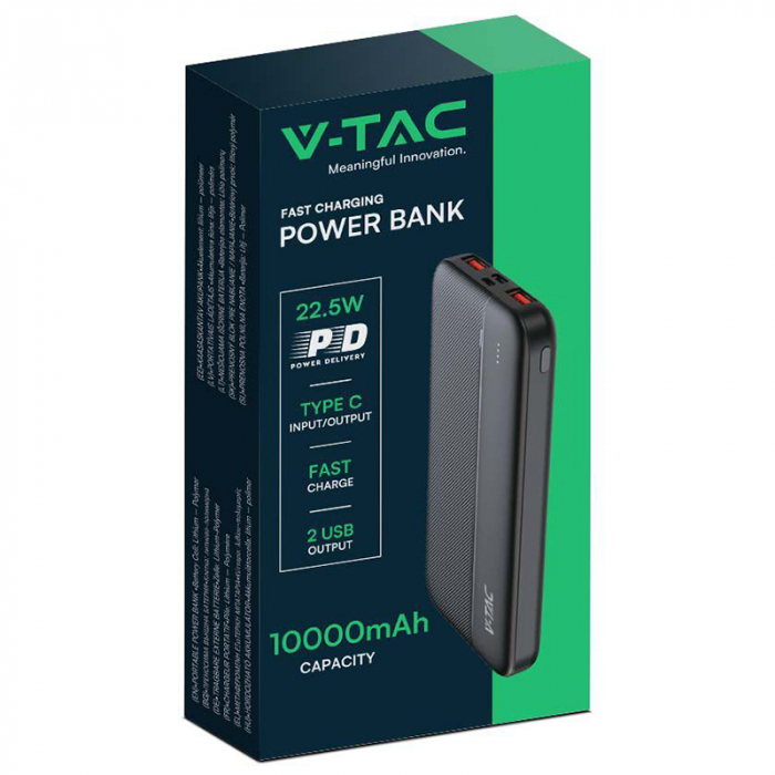POWER BANK 10000MAH FAST CHARGE - NEGRU [3]