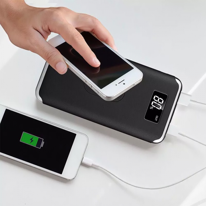 POWER BANK 10000MAH INCARCARE WIRELESS - NEGRU [8]
