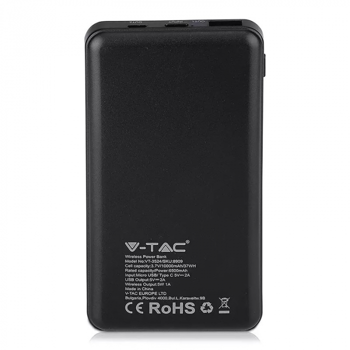 POWER BANK 10000MAH INCARCARE WIRELESS - NEGRU [5]