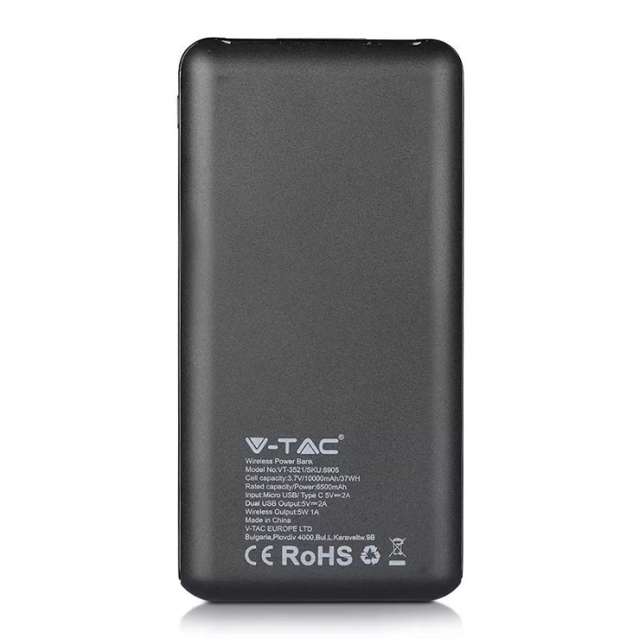 POWER BANK 10000MAH INCARCARE WIRELESS - NEGRU [6]