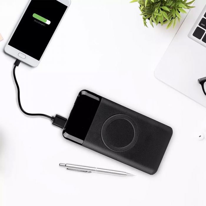 POWER BANK 10000MAH INCARCARE WIRELESS - NEGRU [9]