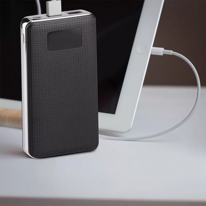 POWER BANK 10000MAH PIELE/CROM - NEGRU [8]
