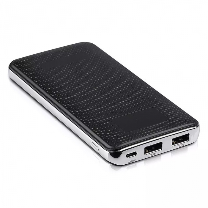 POWER BANK 10000MAH PIELE/CROM - NEGRU [3]