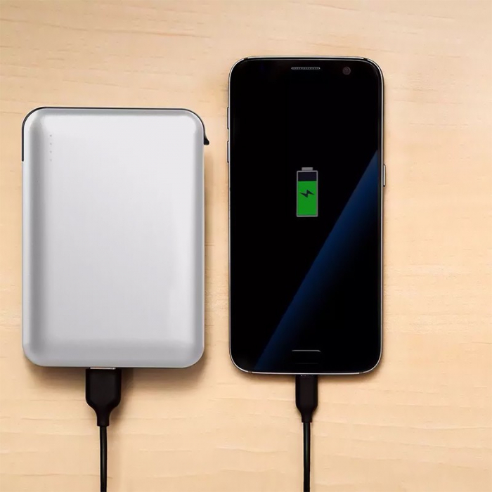 POWER BANK 5000MAH CABLU INCORPORAT - ALB [6]