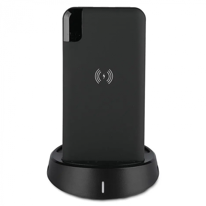 Power bank 8000mah incarcare wireless model stand negru V-tac [2]