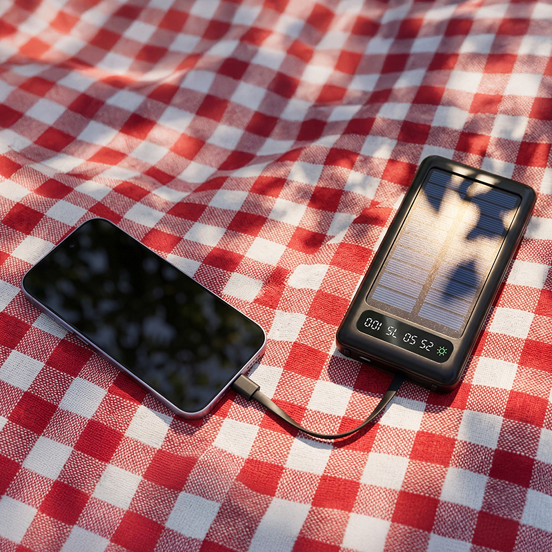 POWER BANK CU INCARCARE SOLARA 20000MAH - NEGRU [8]