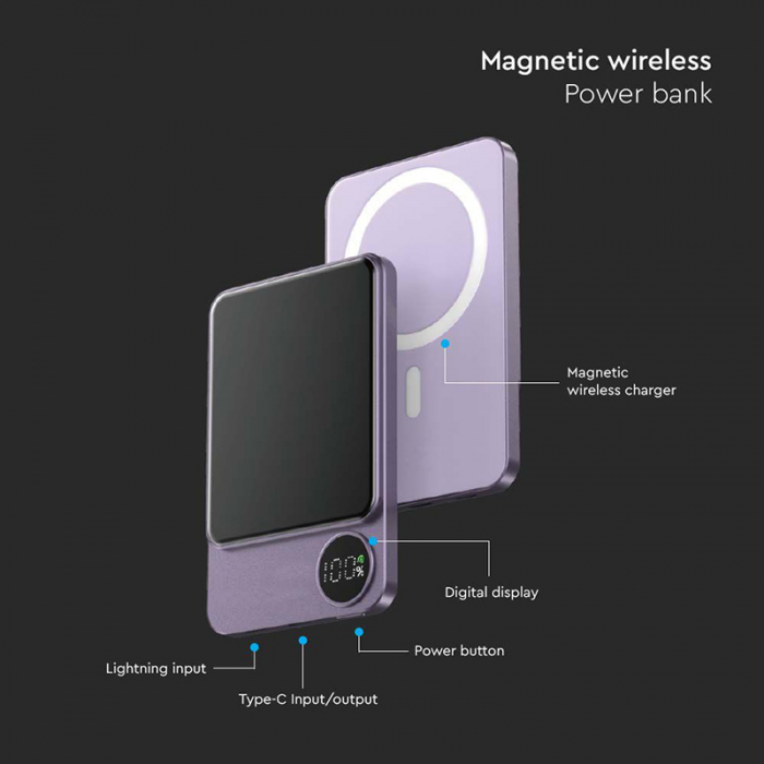 POWER BANK ULTRA SLIM 5000MAH WIRELESS FAST CHARGING [4]