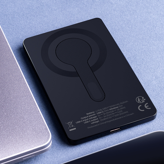 POWER BANK WIRELESS CU PRINDERE MAGNETICA 20W PD 5000MAH [8]