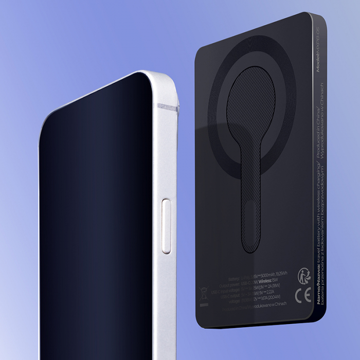 POWER BANK WIRELESS CU PRINDERE MAGNETICA 20W PD 5000MAH [6]