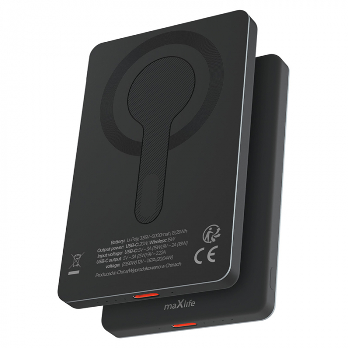 POWER BANK WIRELESS CU PRINDERE MAGNETICA 20W PD 5000MAH [4]