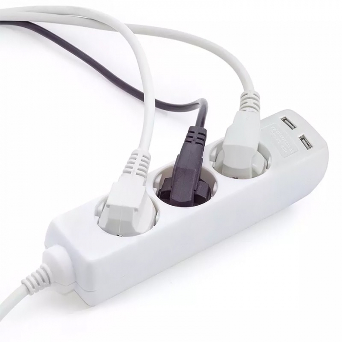 PRELUNGITOR 3 CAI + 2USB 1.5M(3G1.5MM2) ALB [6]