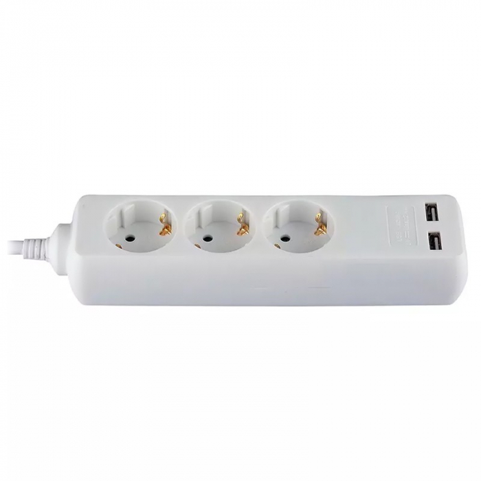 PRELUNGITOR 3 CAI + 2USB 1.5M(3G1.5MM2) ALB [3]