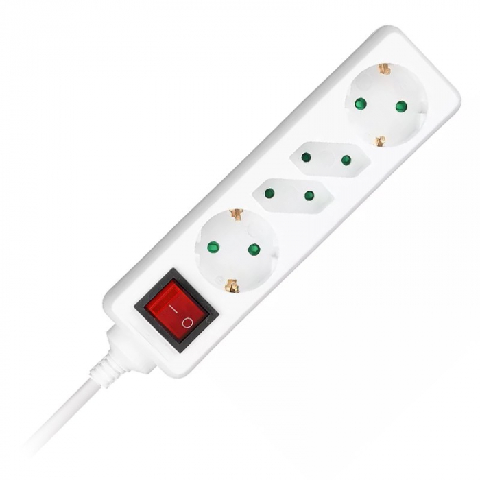 PRELUNGITOR 4 CAI CU INTRERUPATOR 1.5M( 3G1.5MM2) ALB [2]