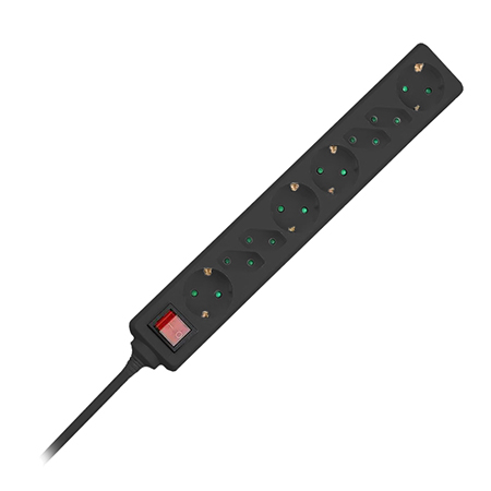 PRELUNGITOR 8 CAI CU INTRERUPATOR 1.5M( 3G1.5MM2) - NEGRU [1]
