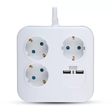 PRELUNGITOR CUBIC 3X1.5MM 1.4M 4 CAI 16A + 2 USB 2.1A [1]