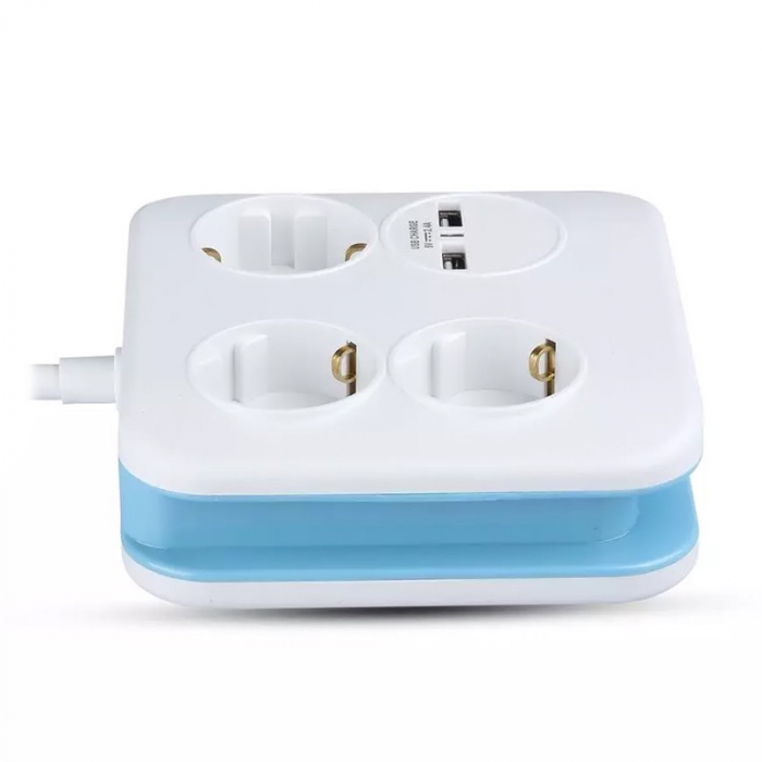 PRELUNGITOR CUBIC 3X1.5MM 1.4M 4 CAI 16A + 2 USB 2.1A [3]