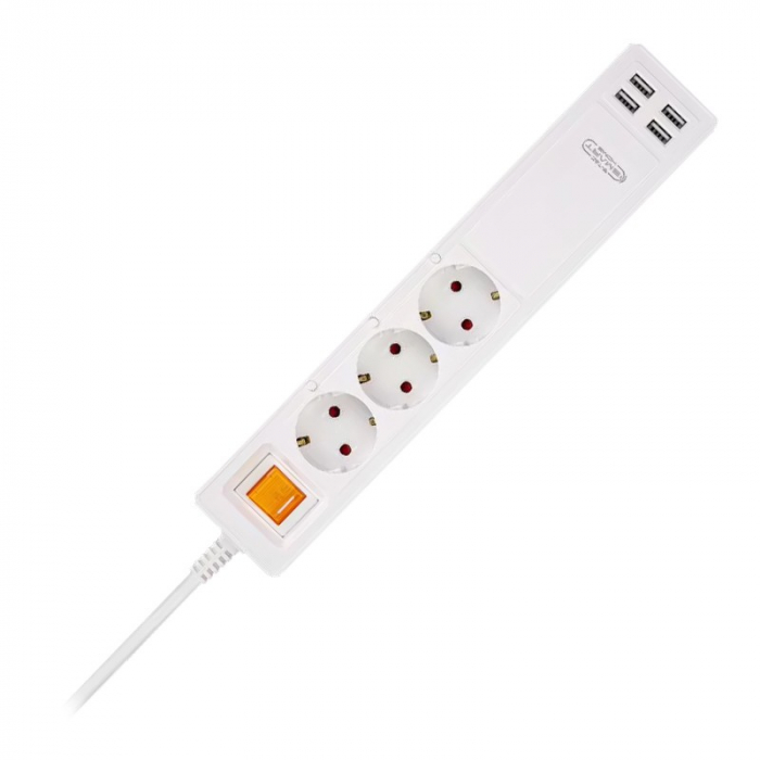 PRELUNGITOR SMART 1.8M 3CAI + 4USB 5A 3500W MAX [2]