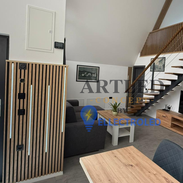 Profil Aluminiu Aplicat pentru Bandă LED, 2m, 15.55mm x 5.9mm, capac mat, corp argintiu, V-TAC, SKU 3370 [4]