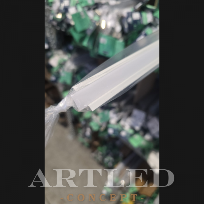 Profil Aluminiu Încastrat Bandă LED, Alb, 2m, 24.7x7mm – V-TAC 3368 [2]