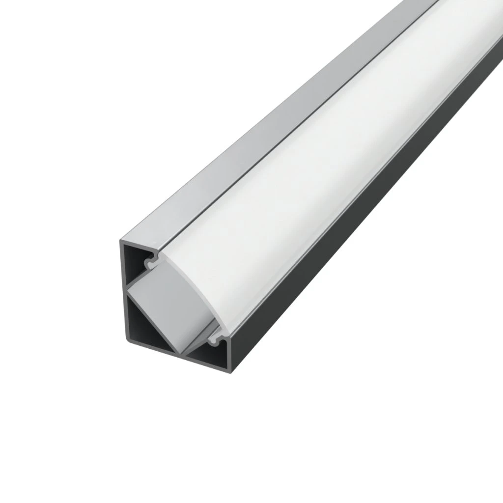 Profil Aluminiu de colț AURIU / CHAMPAGNE, aplicat pentru bandă LED  2m [8]