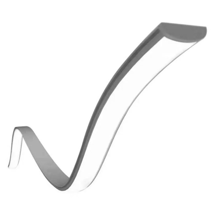 Profil aluminiu aplicat pentru banda led flexibil 2m,  18MM X 6MM, Capac Mat, Corp Argintiu V TAC 2909 [3]