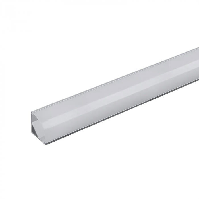 Profil Aluminiu Aplicat pe colt, pentru Bandă LED 2m, 15.8mm x 15.8mm, Corp Argintiu, Capac Mat, V-TAC [2]