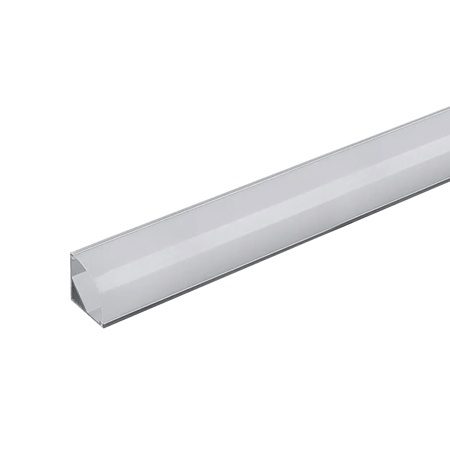 Profil Aluminiu Aplicat pe colt, pentru Bandă LED 2m, 15.8mm x 15.8mm, Corp Argintiu, Capac Mat, V-TAC [1]