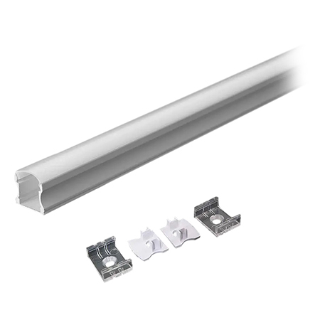 Profil Aluminiu Aplicat pentru Bandă LED, 2m, 17.2mm x 15.5mm, corp argintiu, capac mat, V-TAC, SKU-3366 [1]
