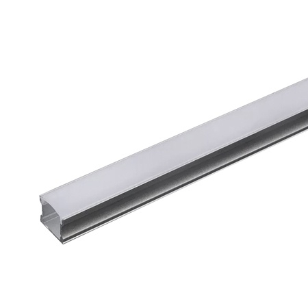 Profil Aluminiu Aplicat pentru Bandă LED, 2m, 17.2mm x 15.5mm, corp argintiu, capac mat, V-TAC, SKU-3354 [1]