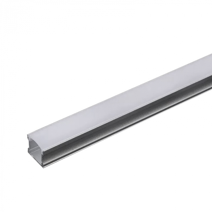 Profil Aluminiu Aplicat pentru Bandă LED, 2m, 17.2mm x 15.5mm, corp argintiu, capac mat, V-TAC, SKU-3354 [2]