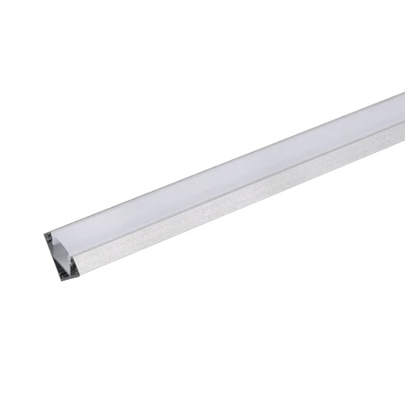 Profil Aluminiu Aplicat pe colț, pentru Bandă LED, 2m, 19mm x 19mm, corp argintiu, capac mat, V-TAC, SKU-3356 [1]
