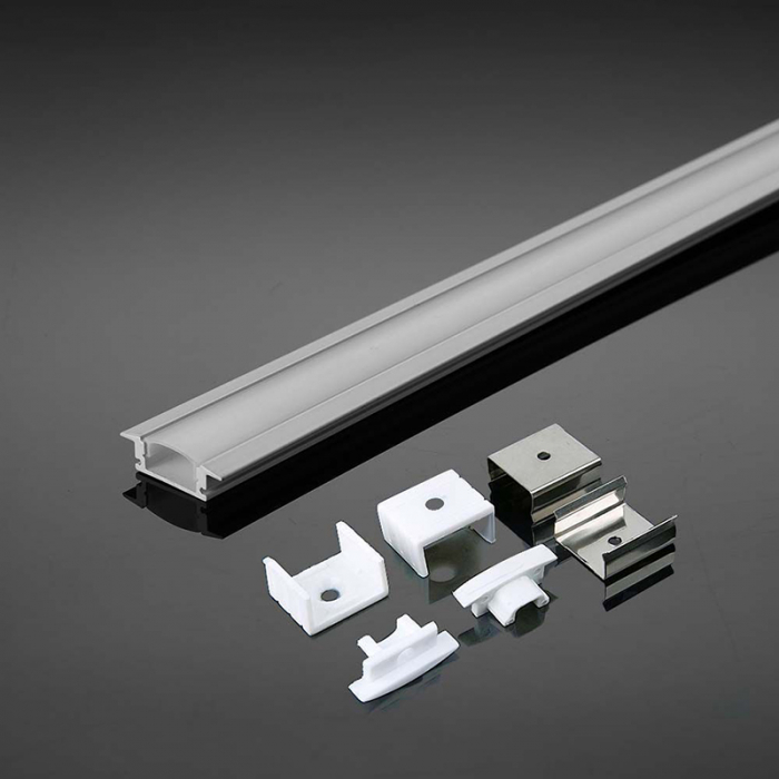 Profil Aluminiu Încastrat Bandă LED, Alb, 2m, 24.7x7mm – V-TAC 3368 [5]