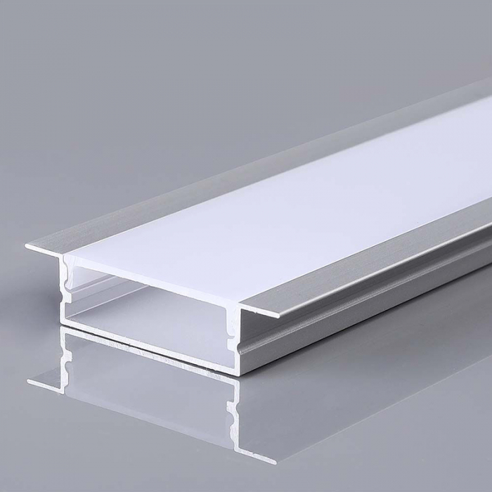 Profil Aluminiu Încastrat pentru Bandă LED, 2m, 30mm x 10mm, capac mat, corp argintiu, V-TAC, SKU-23177 [3]