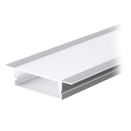 Profil Aluminiu Încastrat pentru Bandă LED, 2m, 30mm x 10mm, capac mat, corp argintiu, V-TAC, SKU-23177 [1]