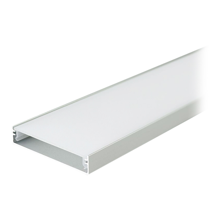 PROFIL ALUMINIU PENTRU BANDA LED 2M 50MM X 10MM - ARGINTIU [2]