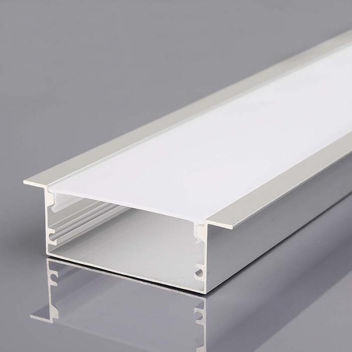 Profil Aluminiu Încastrat pentru Bandă LED, 2m, 50mm x 20mm, capac mat, corp argintiu, V-TAC, 23179 [4]