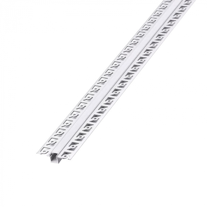 Profil pentru banda led din aluminiu, incastrat, ingust pentru rigips, 2 metri, Capac Mat, V-TAC [2]