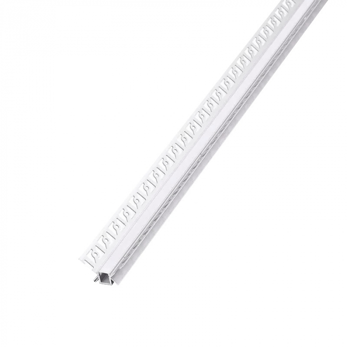 Profil aluminiu pentru bandă LED îngust, pentru rigips, montaj colț interior, 2 metri, capac mat, corp argintiu, V-TAC, SKU-3362 [2]