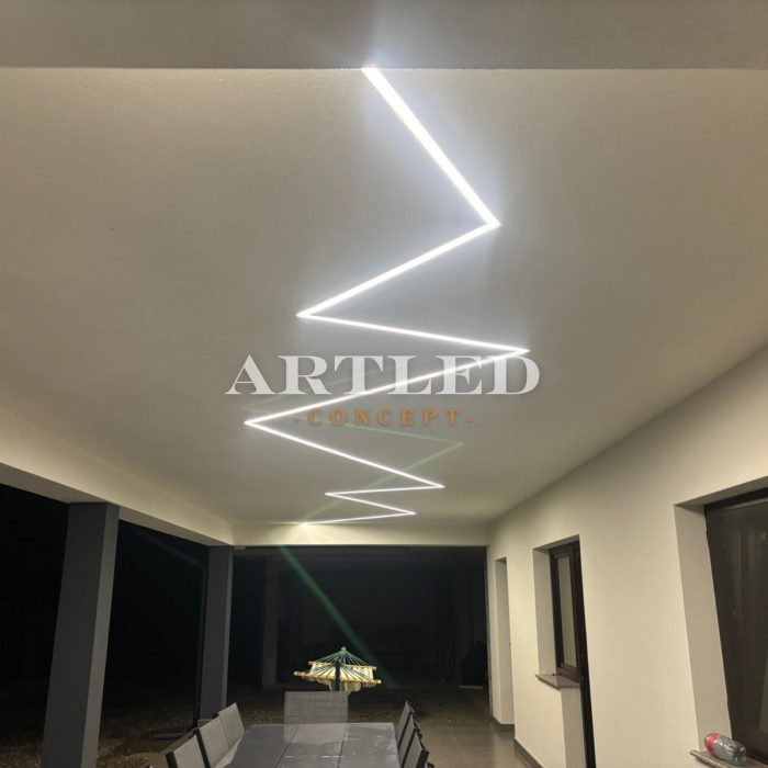 Profil aluminiu pentru banda LED incastrat pentru rigips 2M IP20 V-TAC 3359 [6]