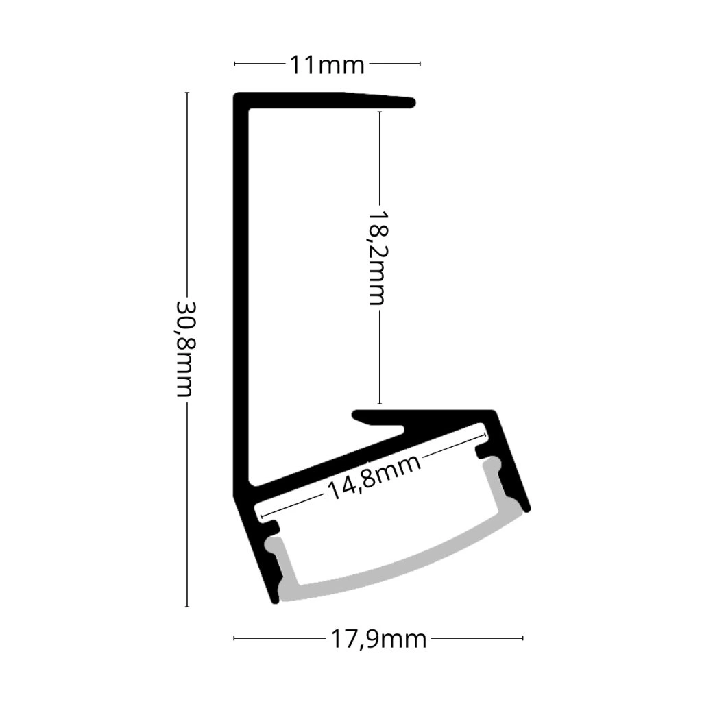 Profil  banda led pentru mobila 2 metri [4]