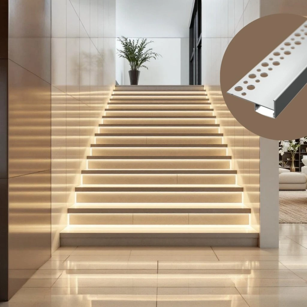 Profil LED aluminiu pentru trepte scări gresie 2metri [6]