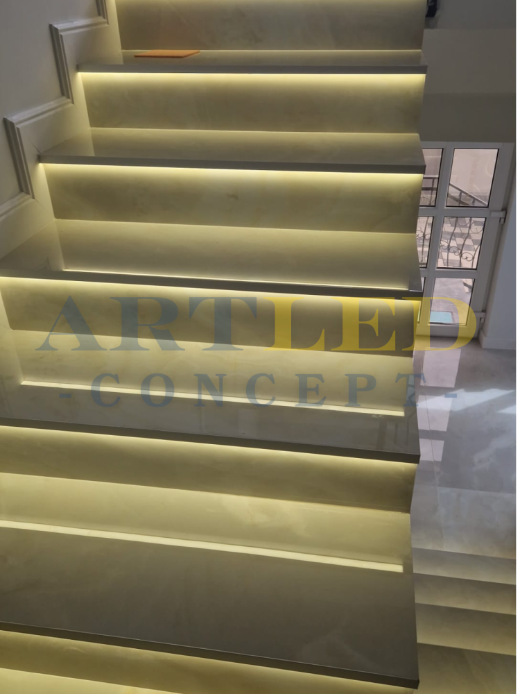 Profil LED aluminiu pentru trepte scări gresie 2metri [15]