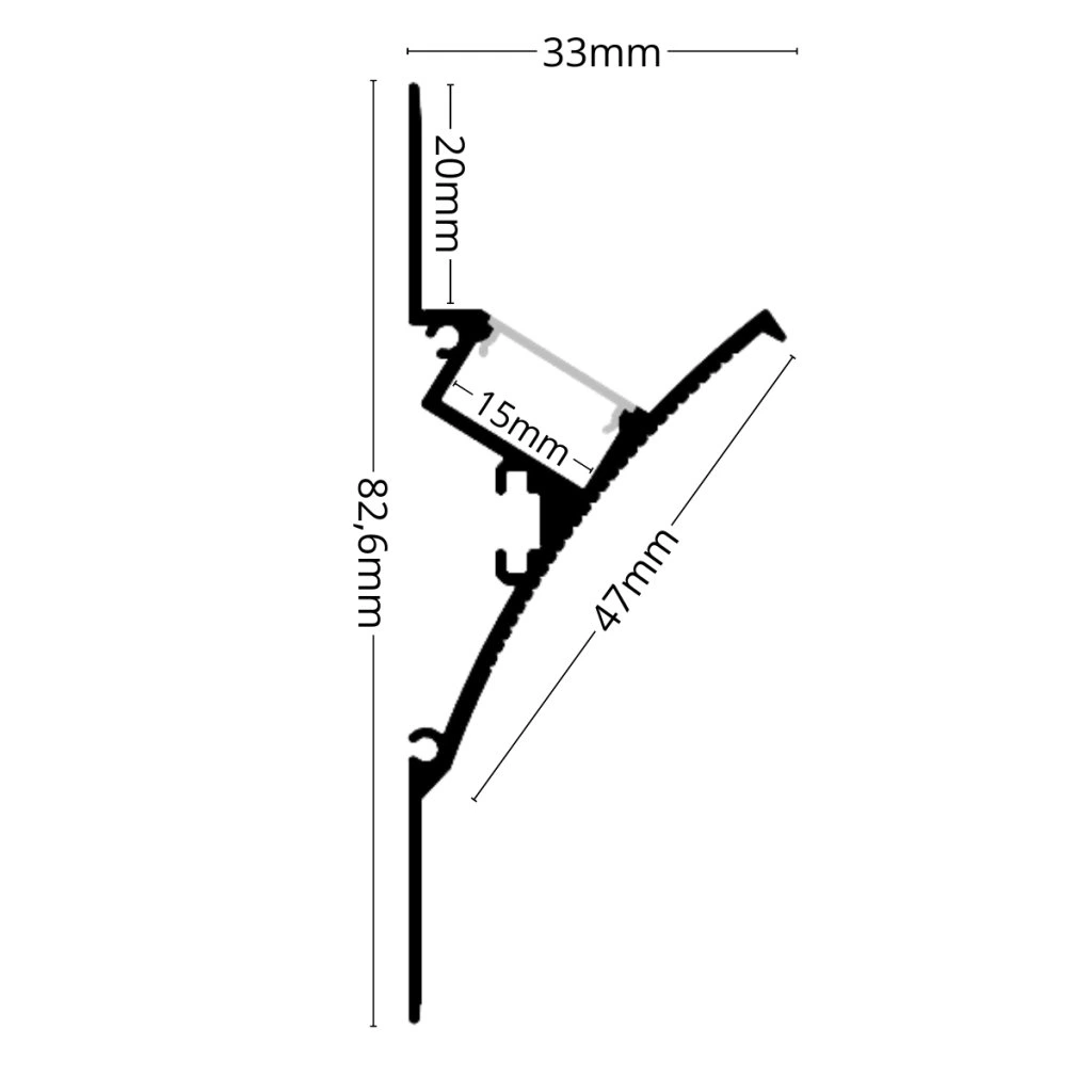 Profil LED Incastrat in perete rigips Tip Scafa focus lumina exterior 2 metri [2]