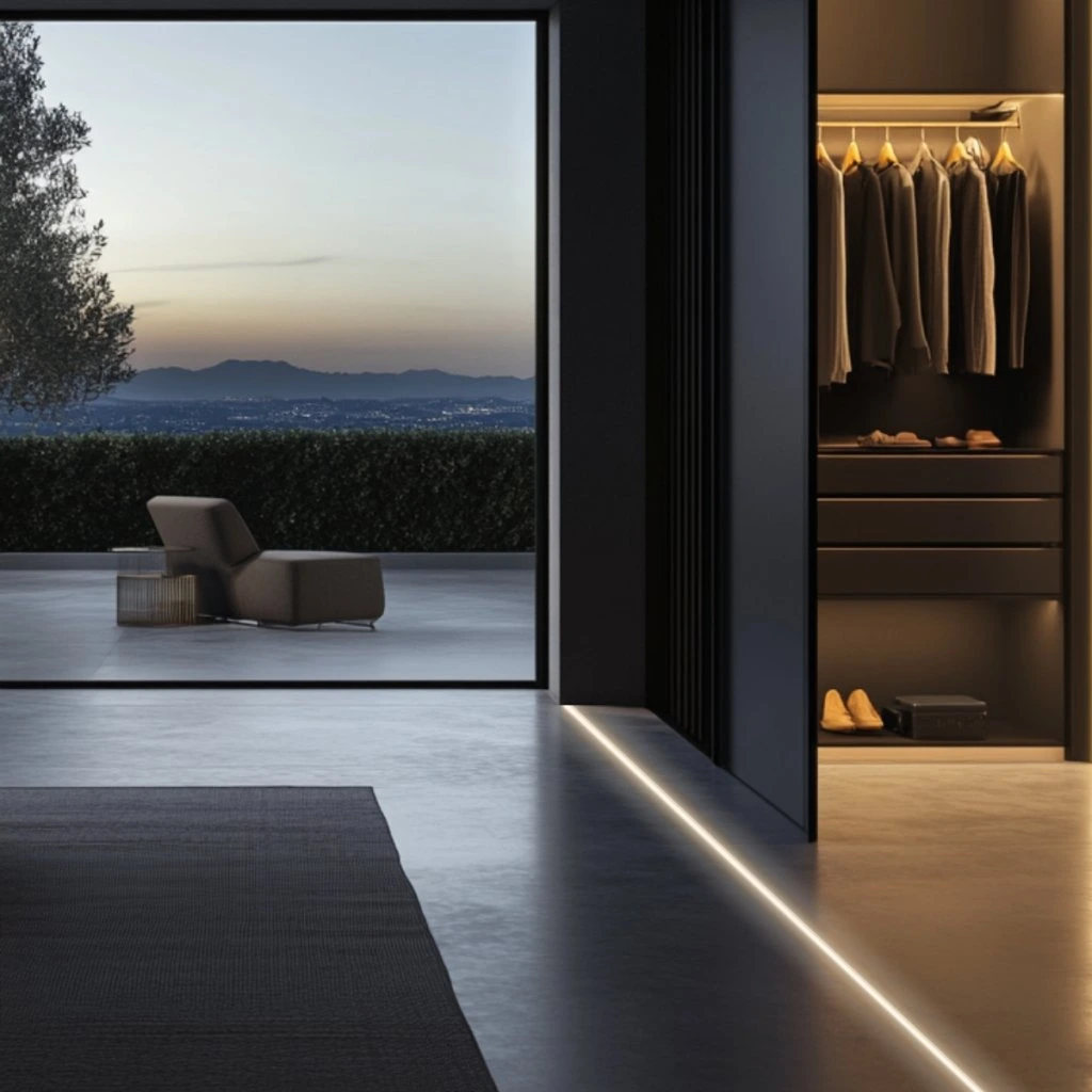 Profil banda led de pardoseala incastrat gri 2 metri [4]